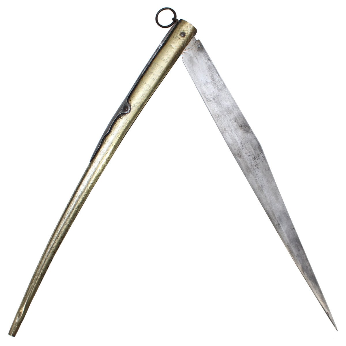 Navaja, Large Folding Knife Of 82.5 Cm, Albacete, Spain, Dated 1894-photo-2