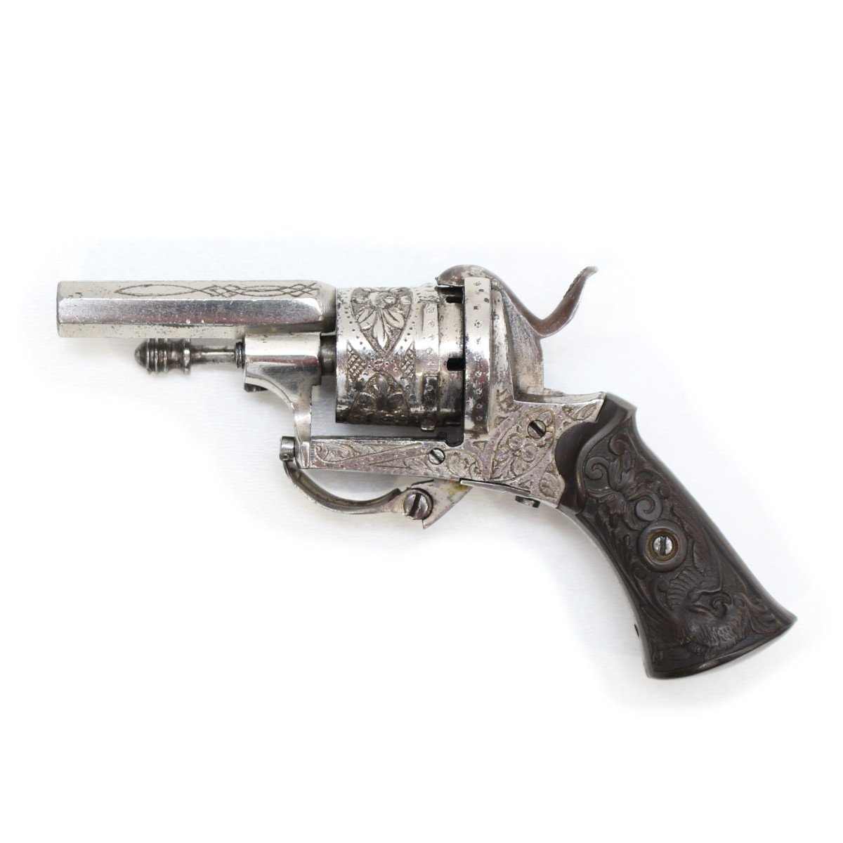 Revolver à broche type Lefaucheux, calibre 5 mm, France ou Belgique, milieu du XIXe siècle-photo-2