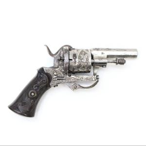 Lefaucheux Type Pinfire Revolver, Caliber 5 Mm, France Or Belgium, Mid-19th Century
