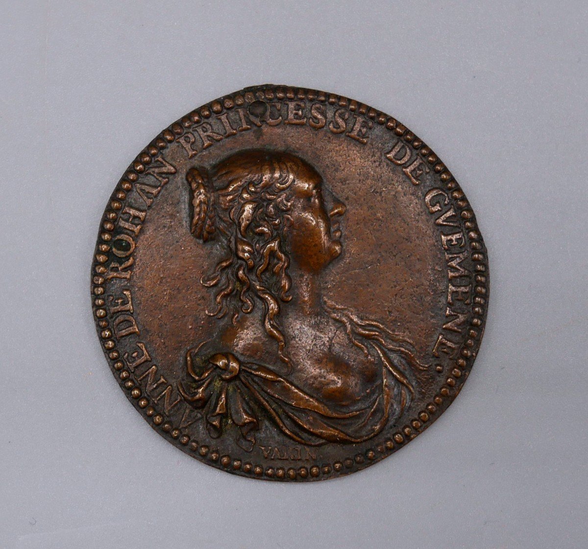 Jean Varin, Médaille En Bronze, Anne De Rohan, Princesse De Guémené, 1638, XVIIème Siècle