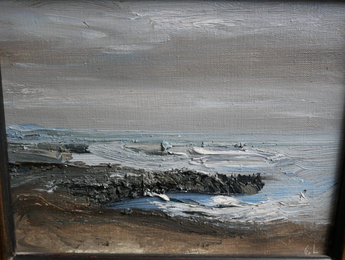 Georges Laporte, Oil On Canvas, Côte Sauvage, Quiberon, Brittany, 20th-photo-2