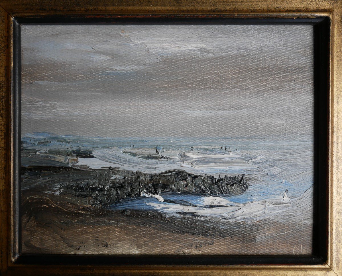Georges Laporte, Oil On Canvas, Côte Sauvage, Quiberon, Brittany, 20th-photo-4