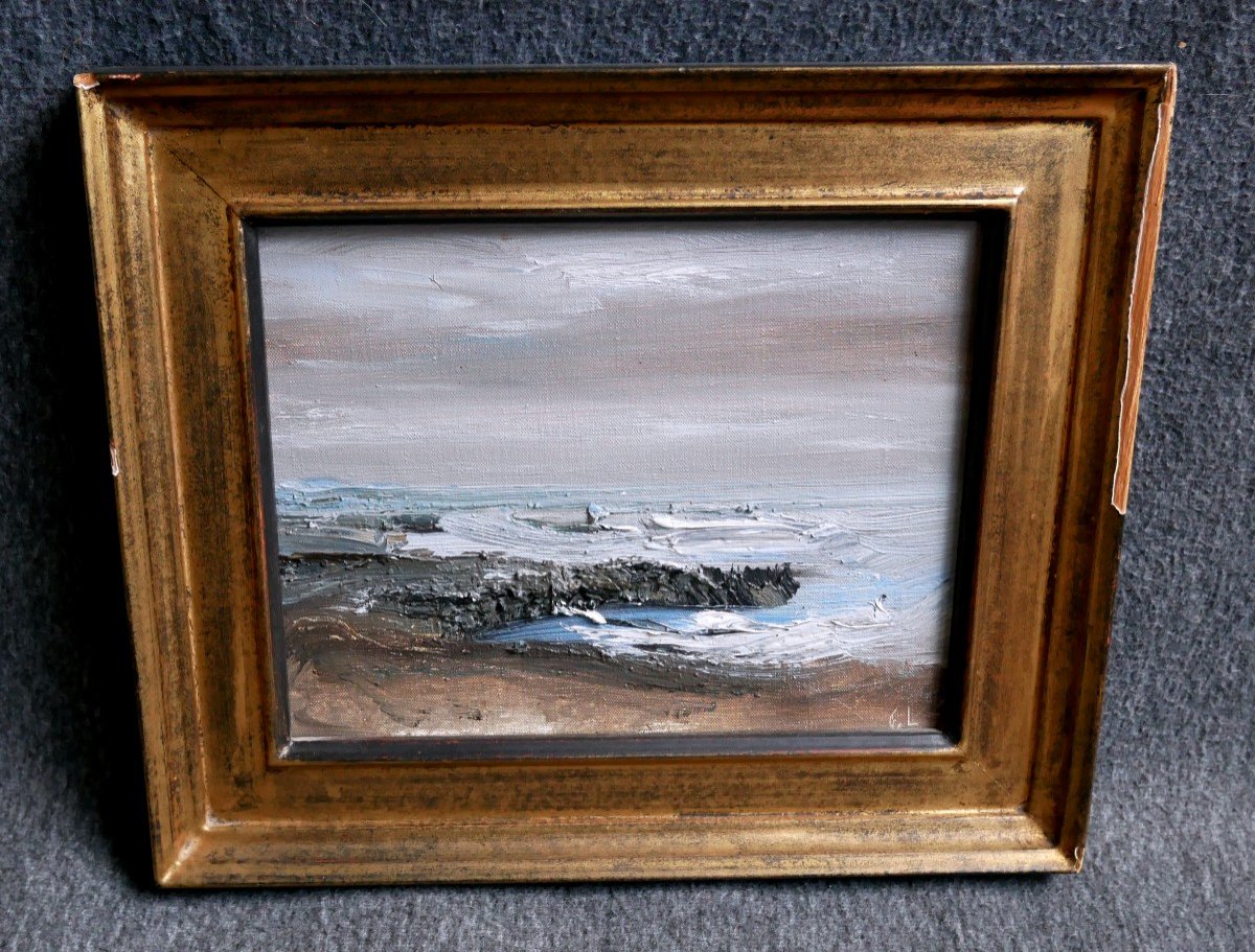 Georges Laporte, Oil On Canvas, Côte Sauvage, Quiberon, Brittany, 20th