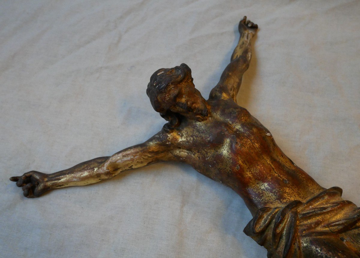Christ Wall Lamp In Carved And Gilded Wood, 40cm, 18th, 19th Century-photo-2