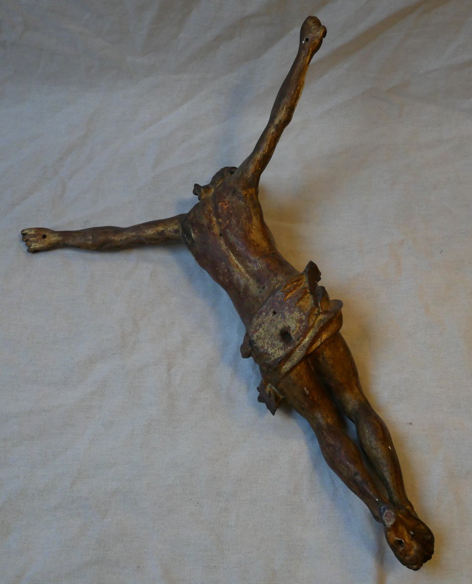 Christ Wall Lamp In Carved And Gilded Wood, 40cm, 18th, 19th Century-photo-4