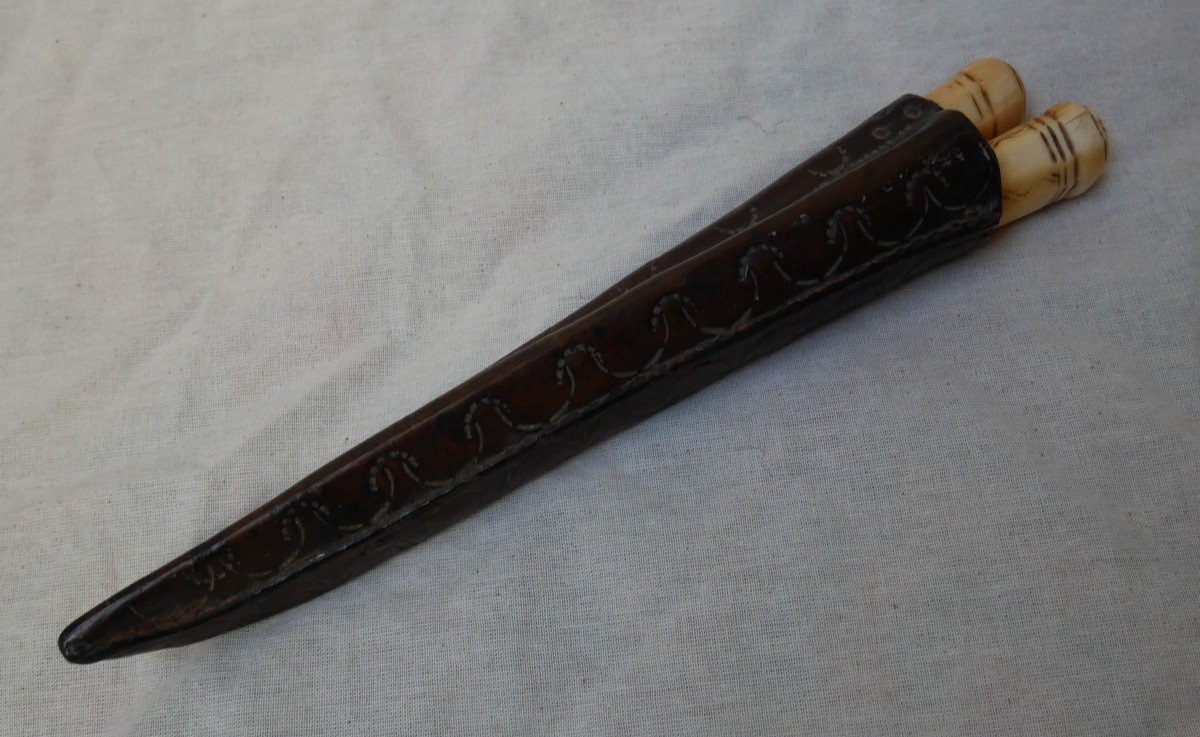 Hunting Or Travel Knife And Fork, Germany, 17th, 18th Century-photo-3