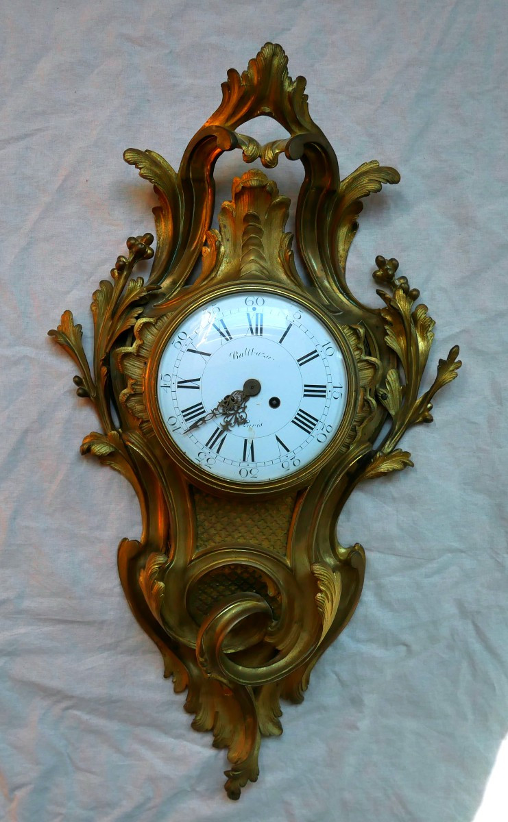 Cartel d'Applique en bronze, Rocaille, Louis XV,  Balthazar, Paris, XVIIIe, XIXe siècle