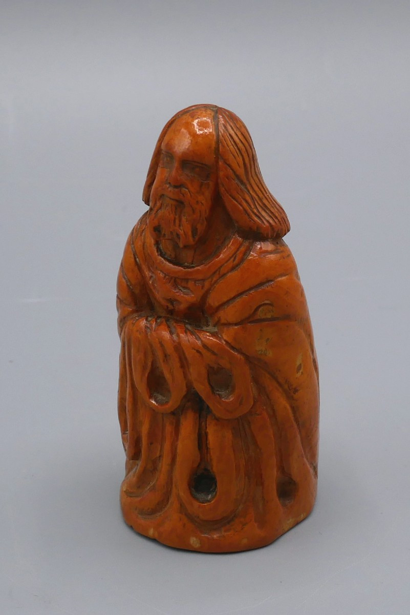Statuette Erotique en bois sculpté, Moine, Phallique, Erotica, Art Populaire, XIXe