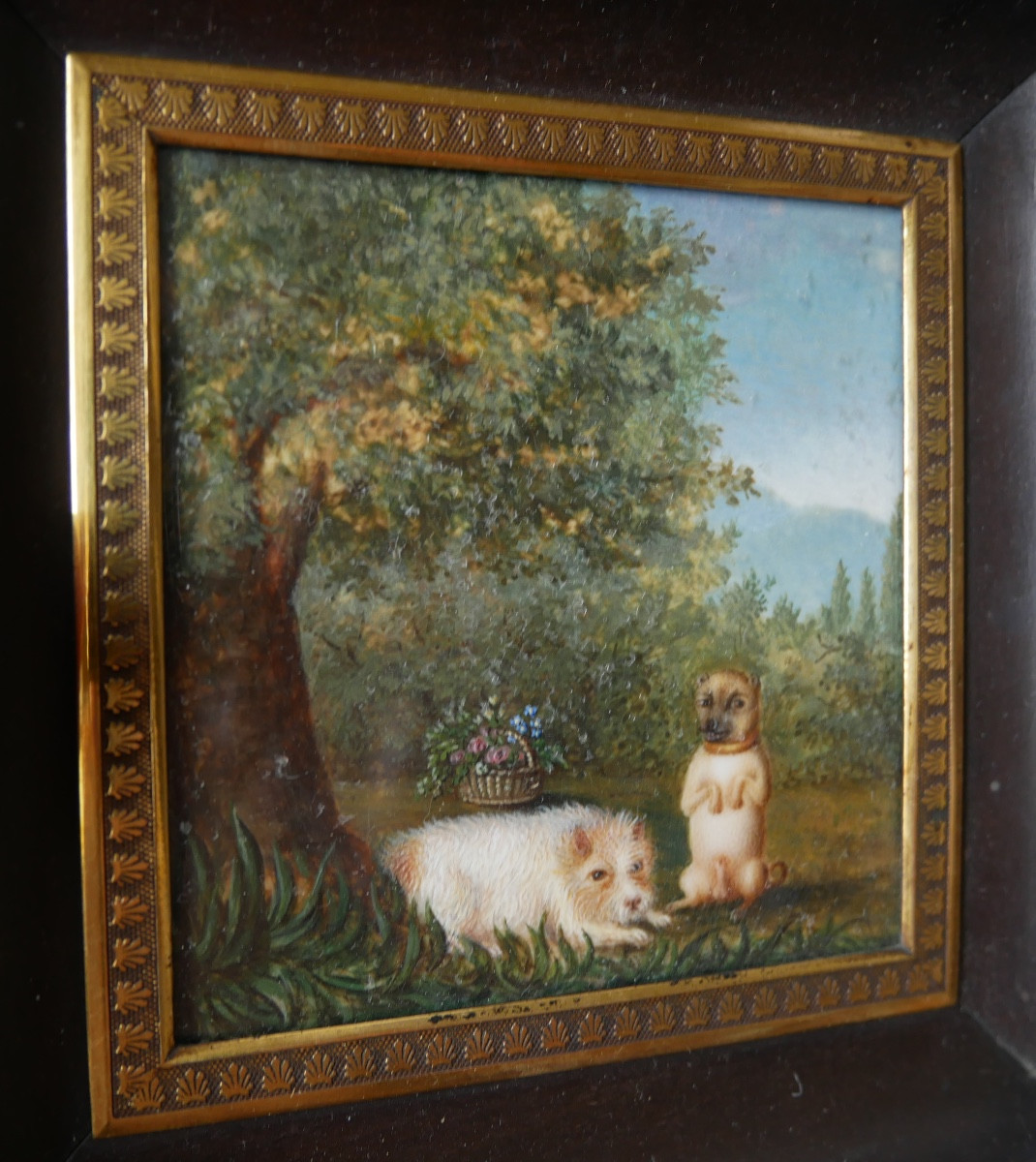 Portrait de Chiens, Portrait Miniature, Empire, XIXème-photo-2