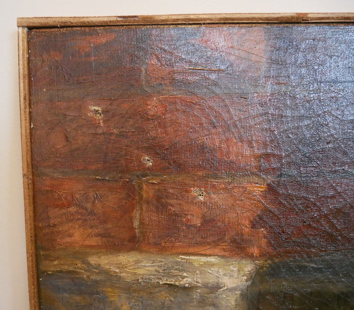 E.M. Samson, Chiens de Chasse et Rats, Huile sur Toile, 1900-photo-2