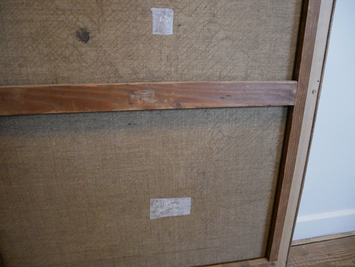 E.M. Samson, Chiens de Chasse et Rats, Huile sur Toile, 1900-photo-3