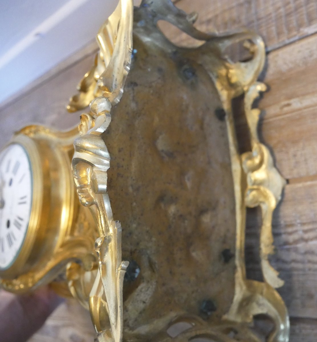 Louis XV Cartel Clock, Gilt Bronze, Cherub, F. Barbedienne, 19th Century-photo-3