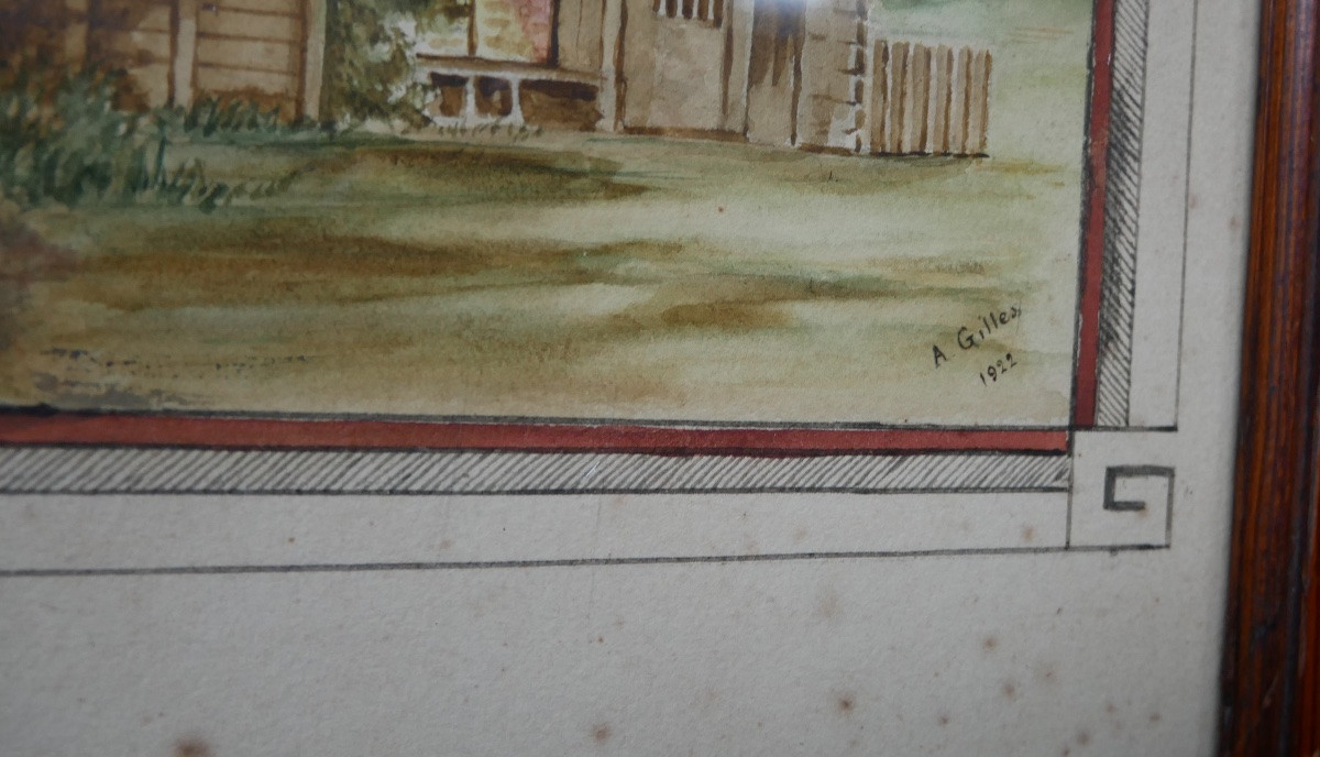 Paire d'Aquarelles, Scènes Indochinoises, A. Gilles, 1922-photo-1