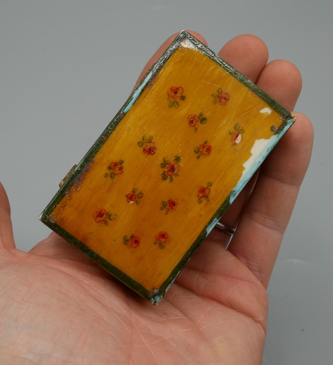 Quadrille Game Box In Arte Povera, Romantic Scene, 18th Century-photo-3