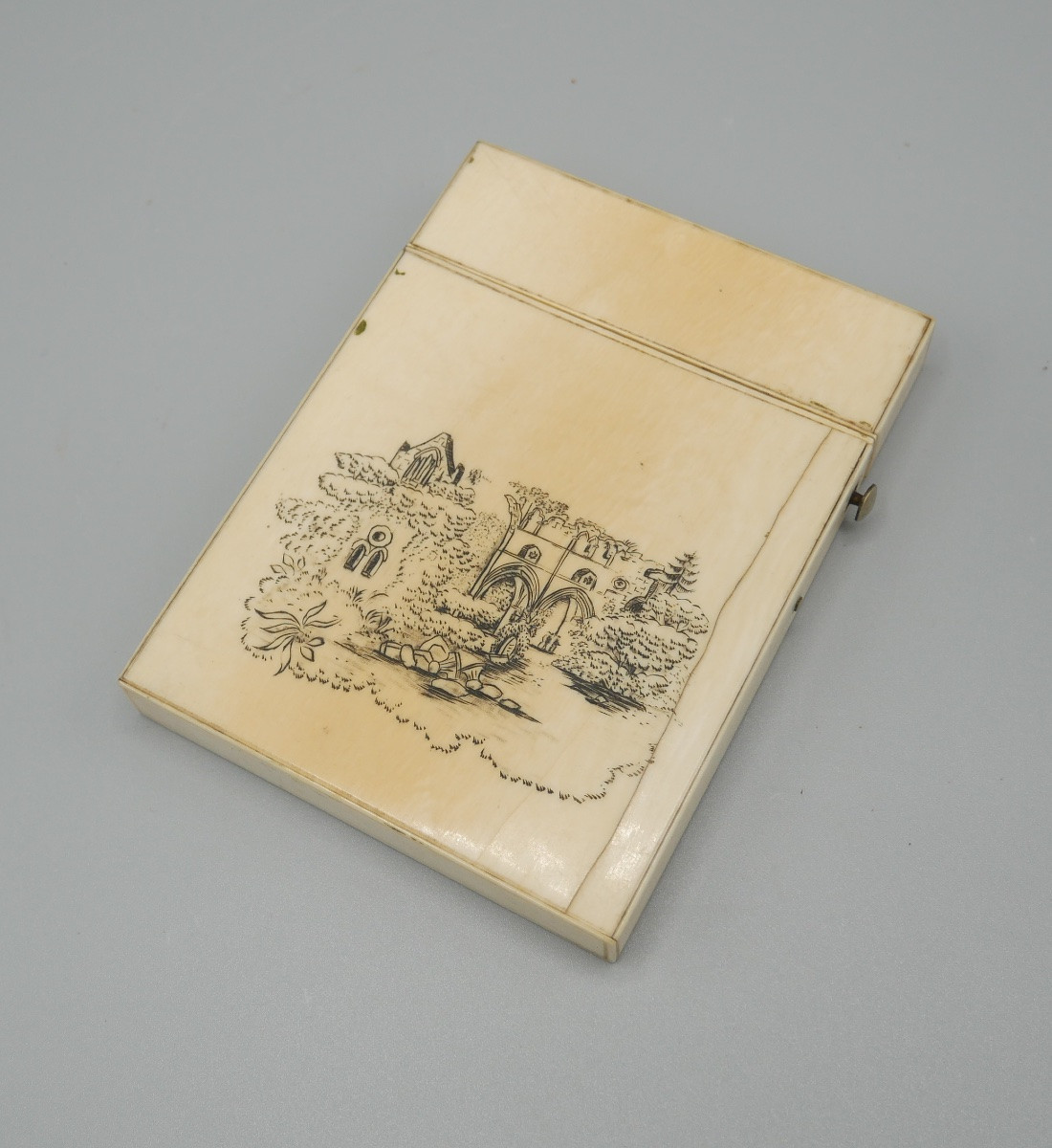 Etui à Cartes à décor Architecturé, Paysages, XVIIIème, XIXème siècle-photo-2