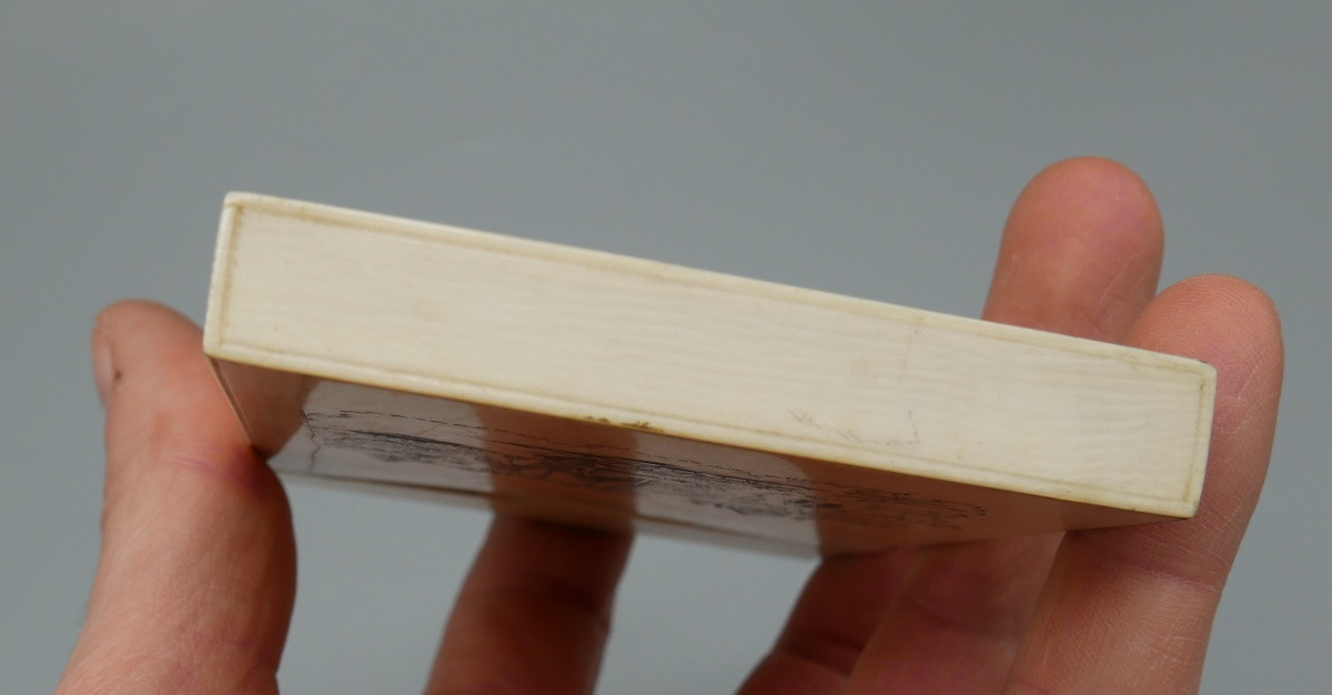 Etui à Cartes à décor Architecturé, Paysages, XVIIIème, XIXème siècle-photo-4