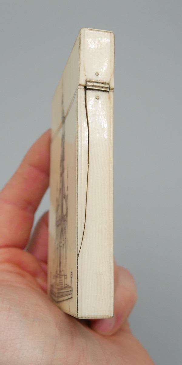 Etui à Cartes à décor Architecturé, Paysages, XVIIIème, XIXème siècle-photo-2