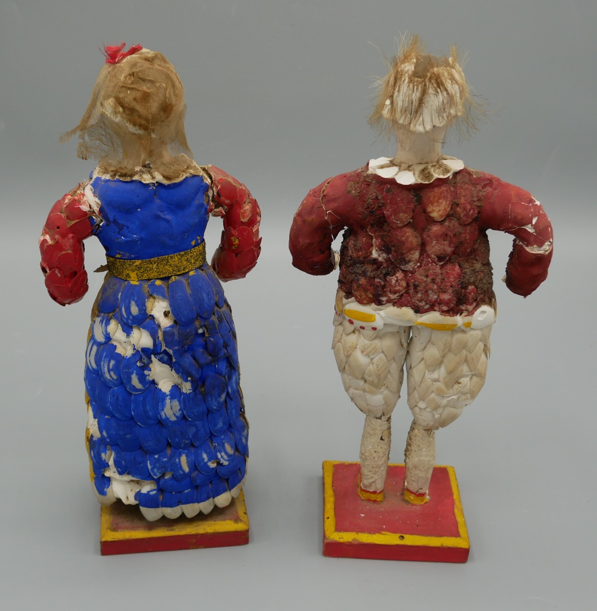 Couple de Paludiers en Coquillages, Guérande, Bretagne, XIXème-photo-4