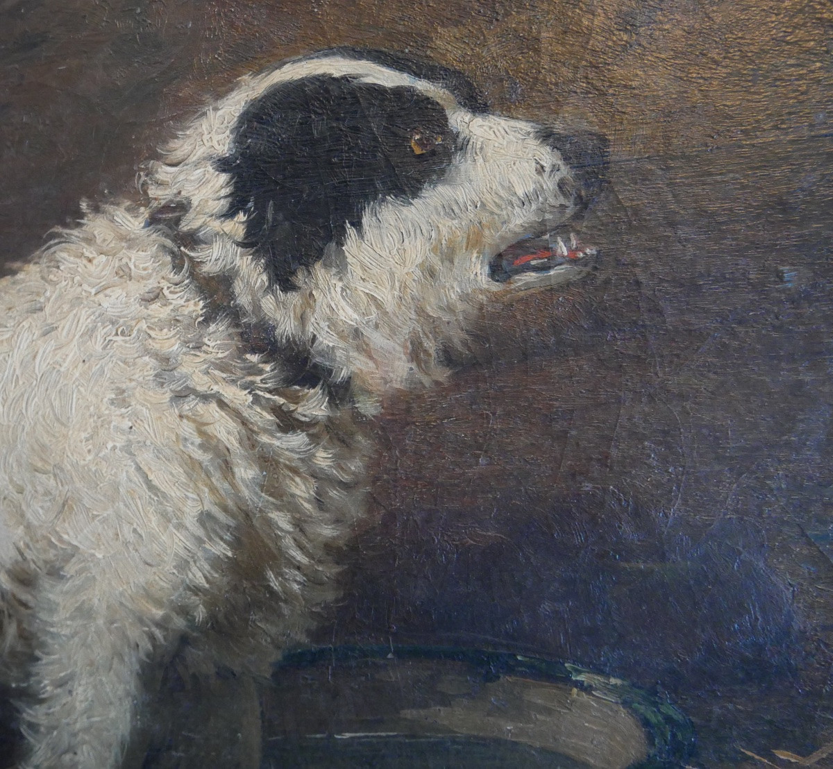 Portrait de Chien, Huile sur Toile, XIXème siècle-photo-2