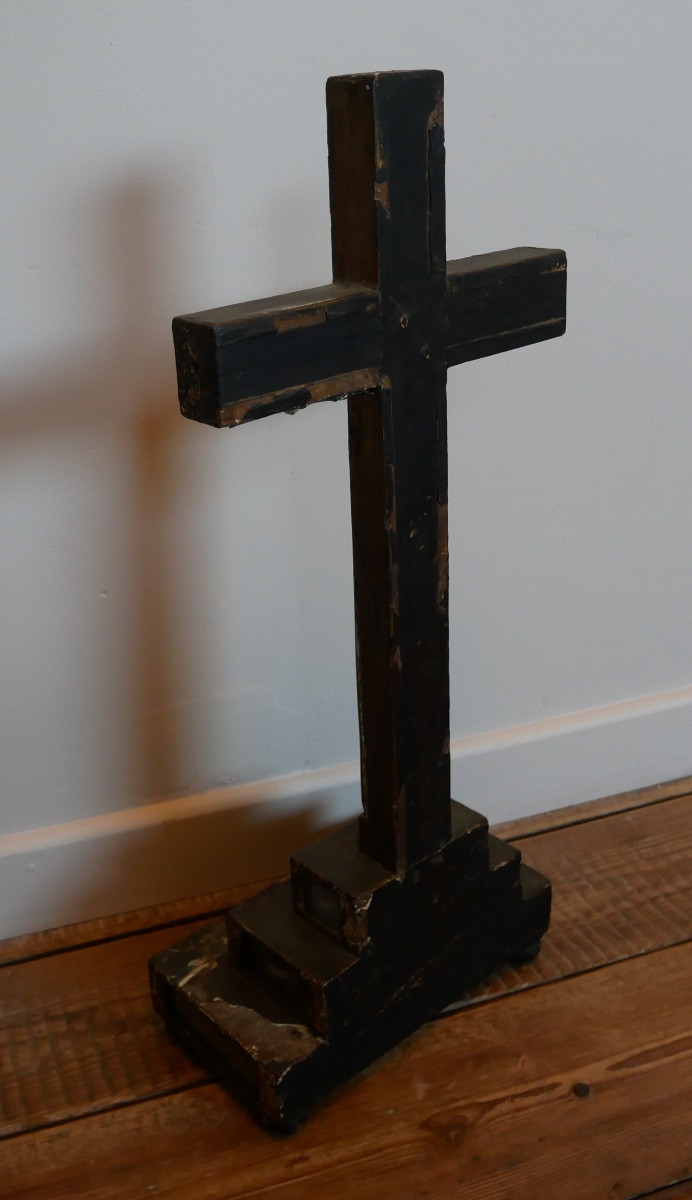 Croix Reliquaires, Paperolles, Christ en Verre Filé de Nevers, XVIIIème siècle-photo-4