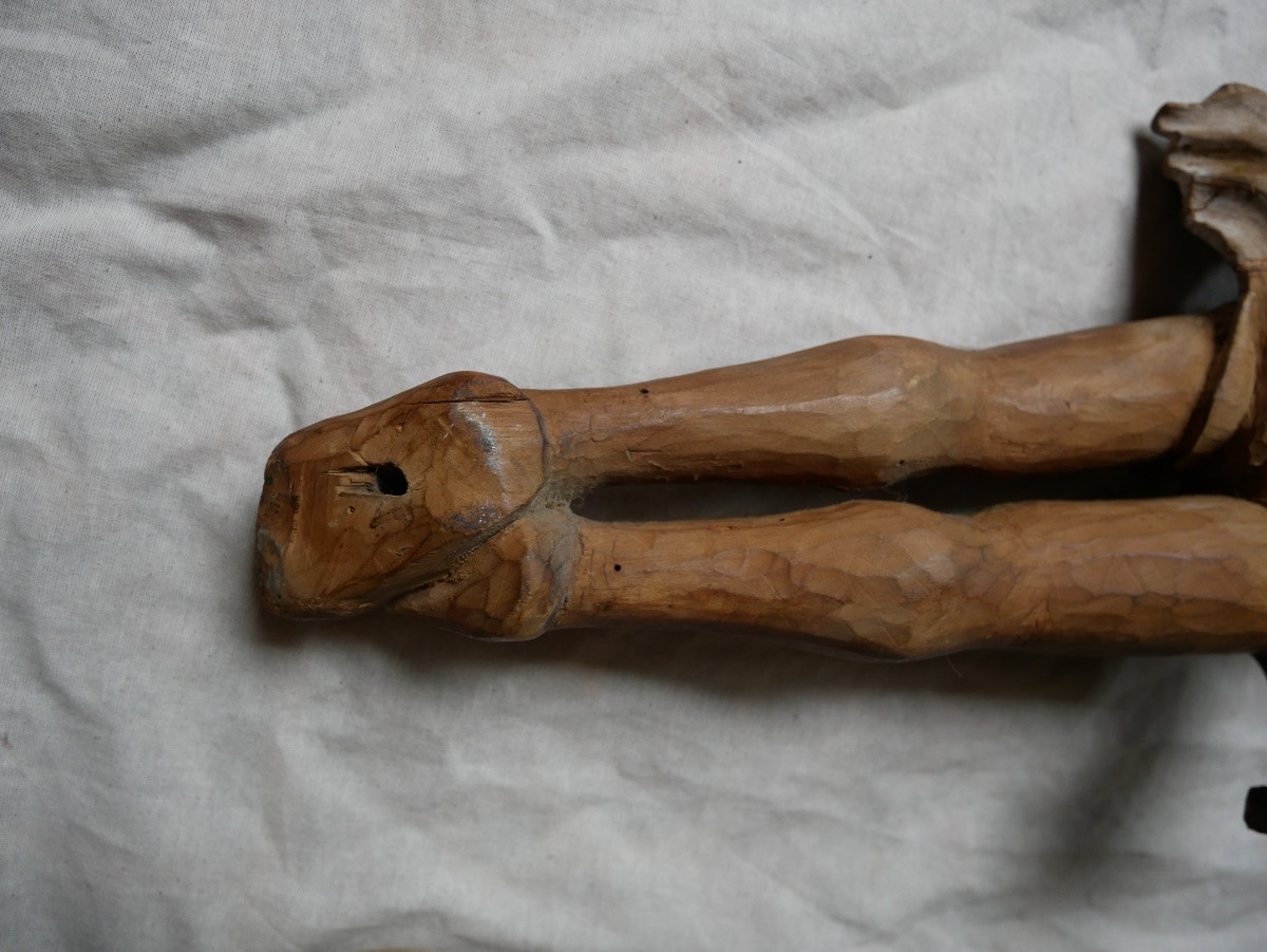 Carved Wood Christ d'Applique, 17th Century-photo-2