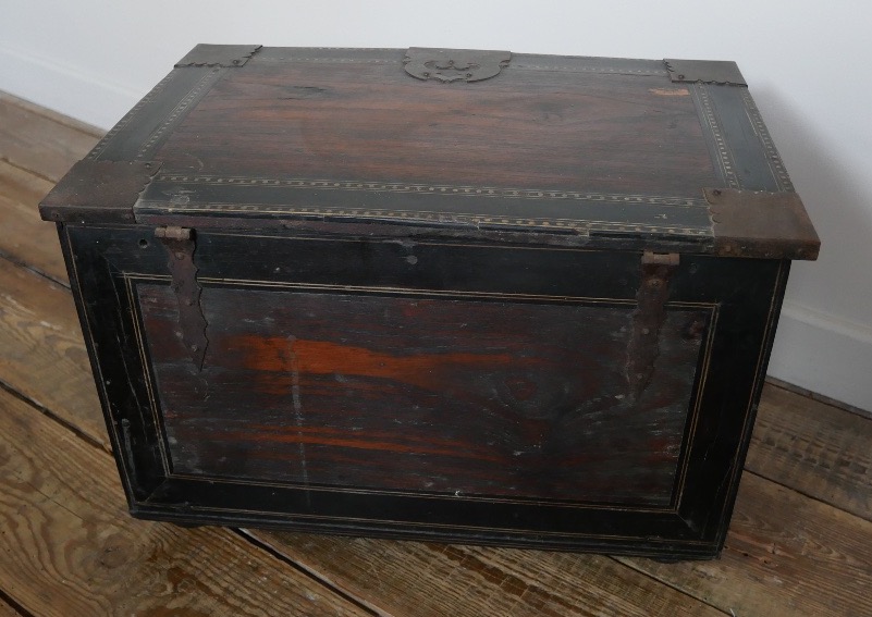 Indo-portuguese Cabinet, Travel Cabinet In Wood And Wood Veneer, 18th, 19th Century-photo-1