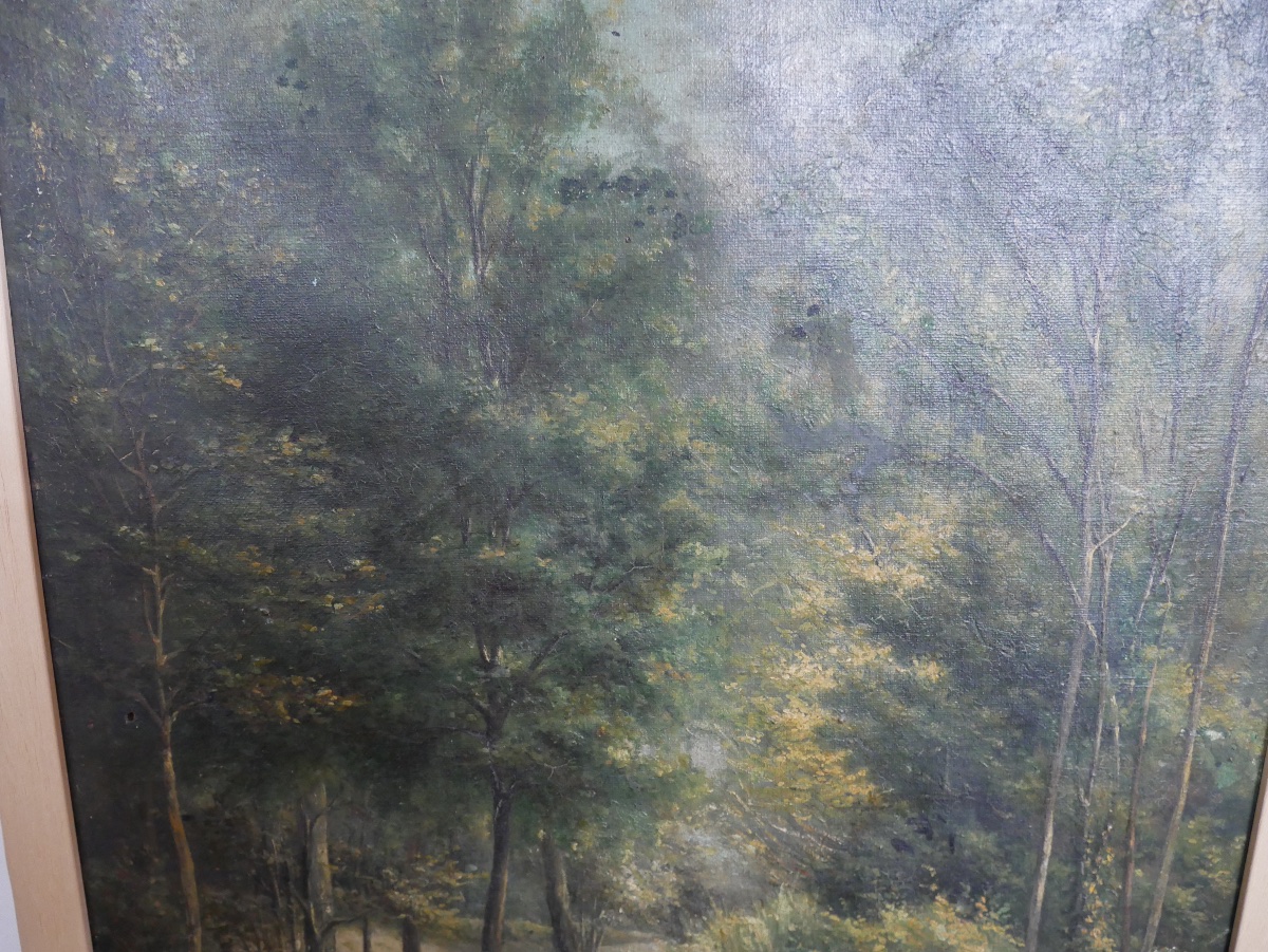 Eugène Eckendorf, Oil On Canvas, Sous-bois, 1900-photo-2