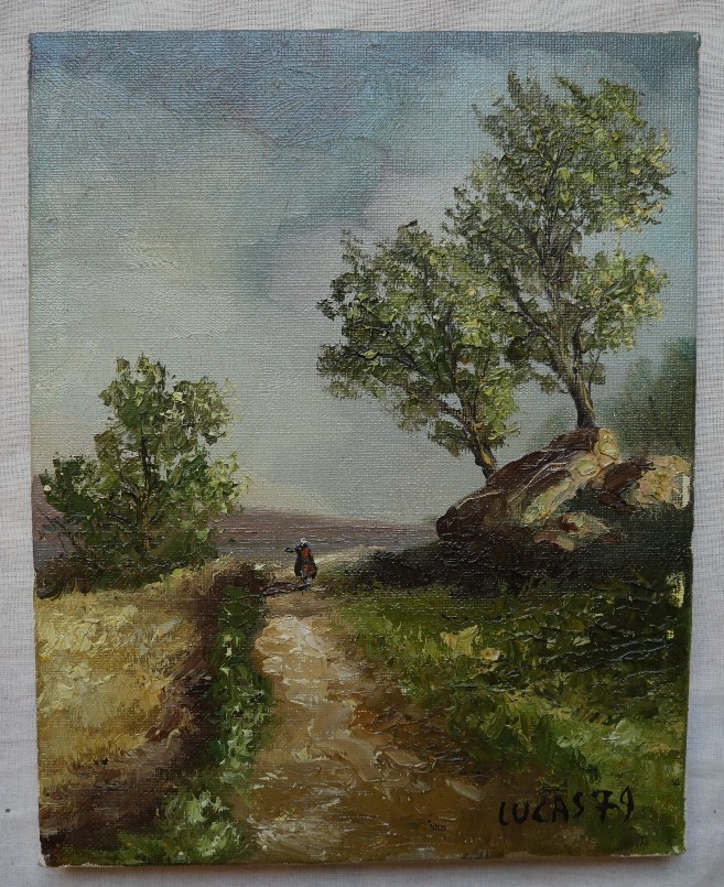 Dany Lucas, Signed Oil On Canvas, Breton Landscape, 20th Century