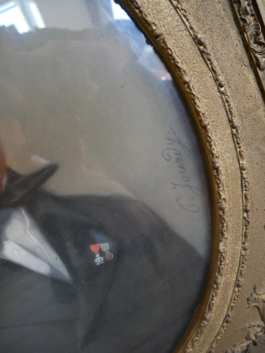 Paul Jourdy, Portrait d'Un Homme de Qualité, Pastel, Légion d'Honneur, XIXème-photo-3