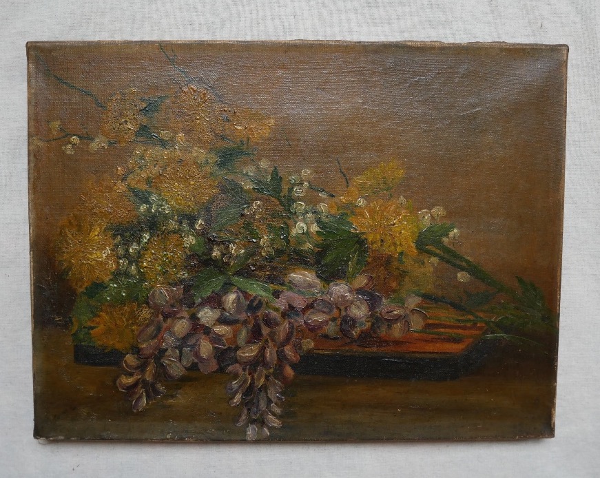 Huile sur toile, Bouquet de Fleurs, 1900