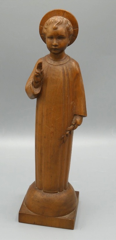 Hester Mabel White, Carved Wooden Baby Jesus, Signed, 20th Century