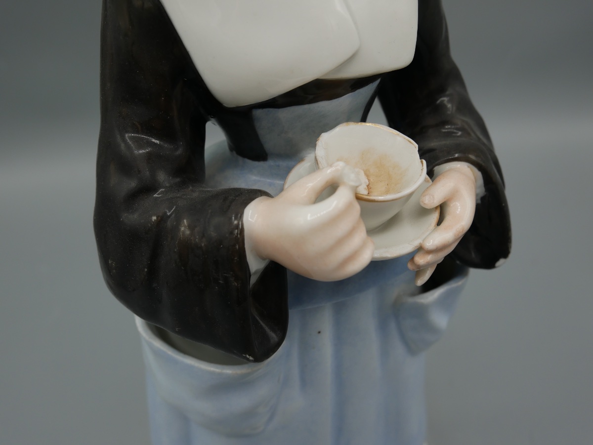 Paris Porcelain Teapot, "religieuse," 19th Century-photo-2