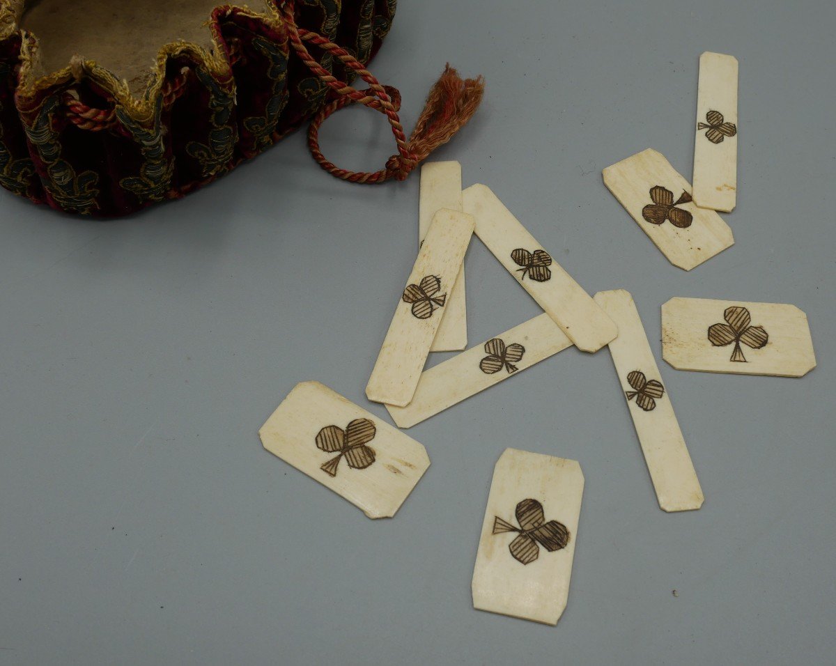 Token Purse In Purple Velvet Embroidered With Lily Flowers, Eighteenth Century-photo-1