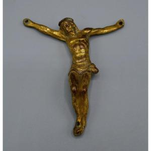 Christ d'Applique En Bronze Doré, Haute Epoque, 16ème Siècle