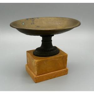 Bronze And Marble Cup, Centerpiece, Empty Pocket, Casserole, Empire, 19th Century