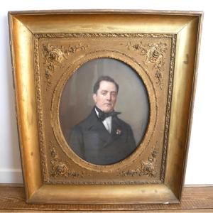 Paul Jourdy, Portrait d'Un Homme de Qualité, Pastel, Légion d'Honneur, XIXème