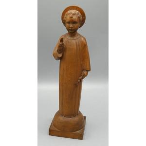 Hester Mabel White, Carved Wooden Baby Jesus, Signed, 20th Century