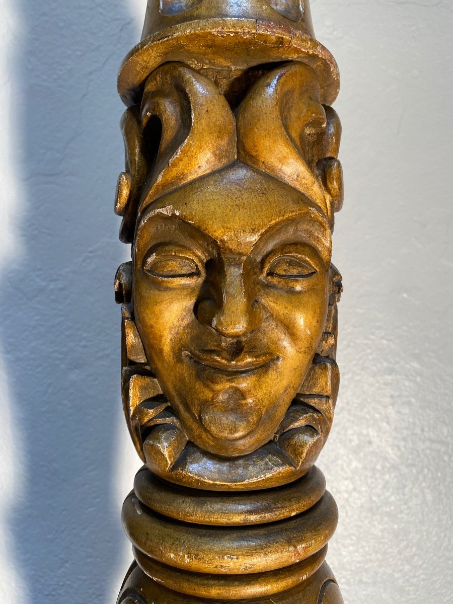 Important Torchiere Or Floor Lamp Base Stamped Fred Vezy, Year 1923-photo-4