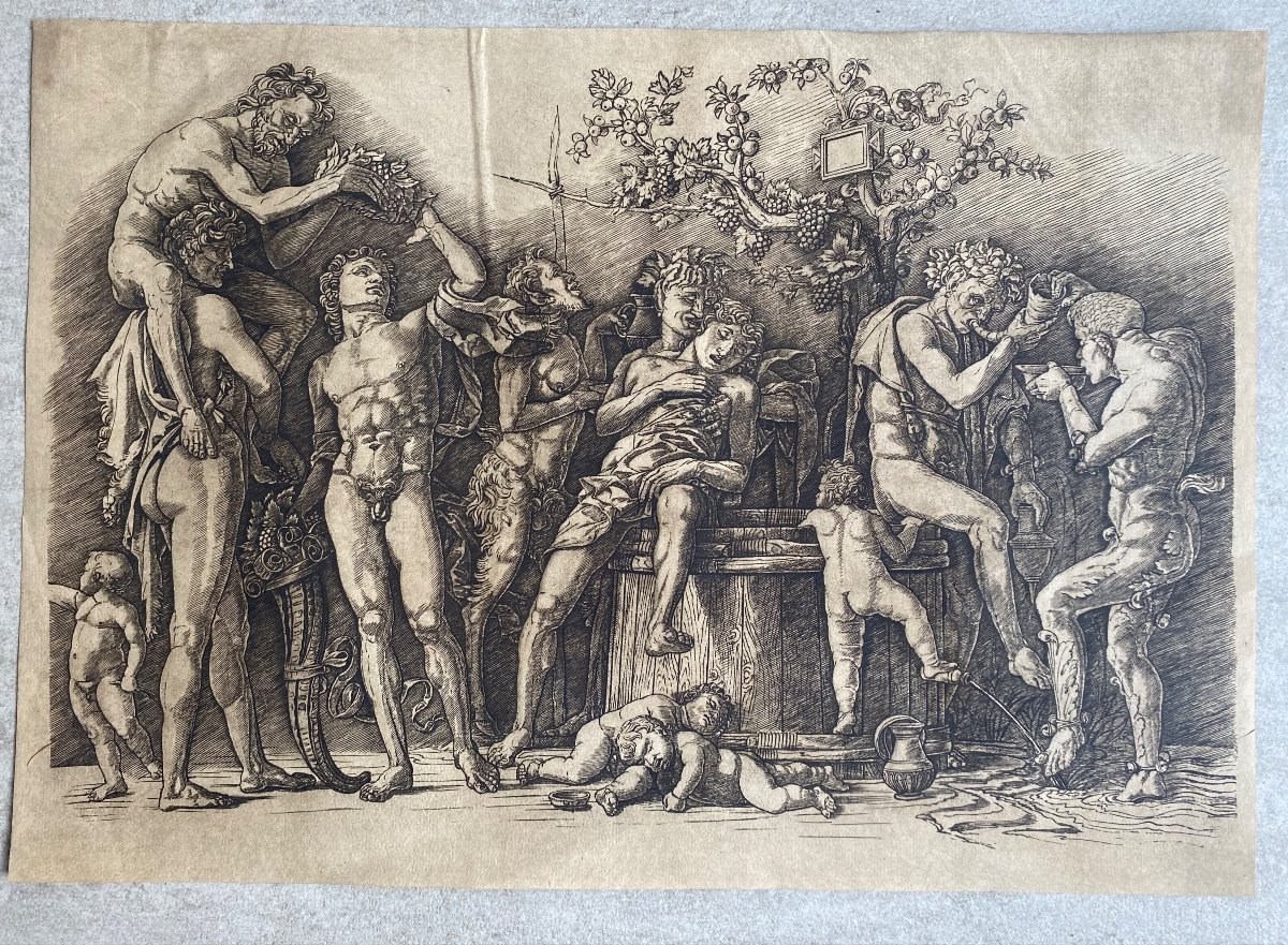 Gravure "les Bacchanales" Par Mantegna, Epoque Fin XIXeme/début XXeme