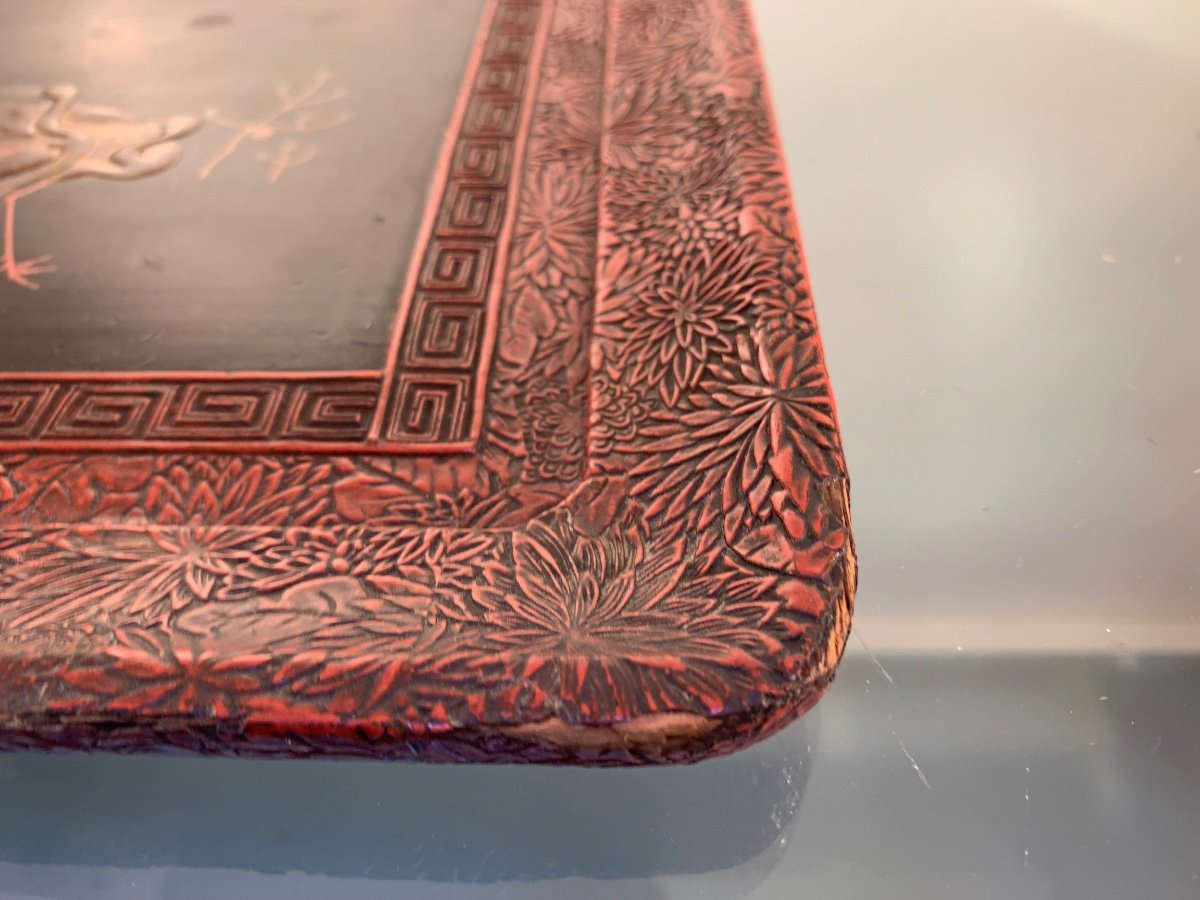 Red Lacquer Tray, Japan, Late 19th/early 20th Century-photo-1
