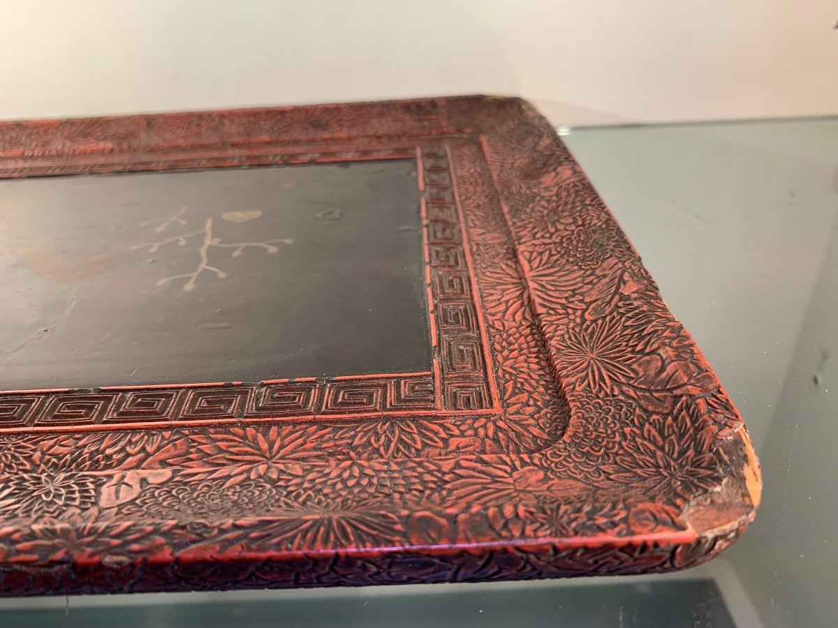Red Lacquer Tray, Japan, Late 19th/early 20th Century-photo-2
