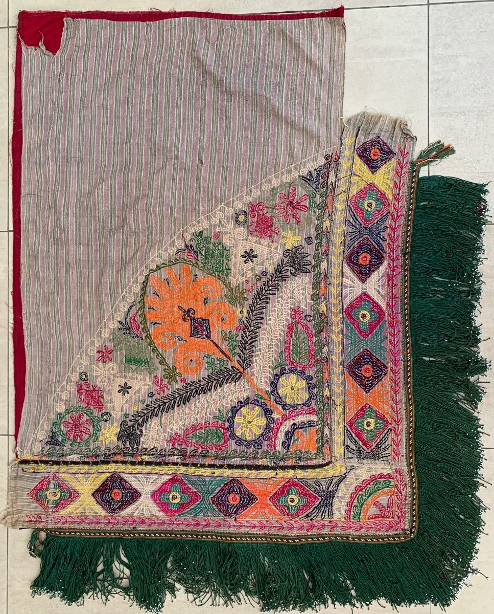 Suzani Embroidery Document, Uzbekistan, Period 1st Half Of The 20th-photo-2