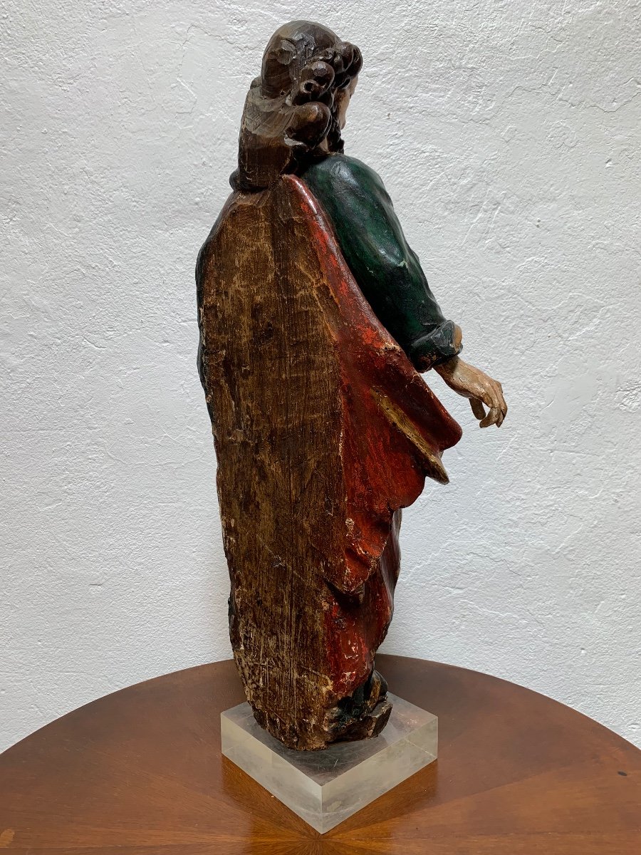 Large Sculpture Of Jesus Christ In Polychrome Wood, Spain, Late 17th/early 18th Century-photo-2