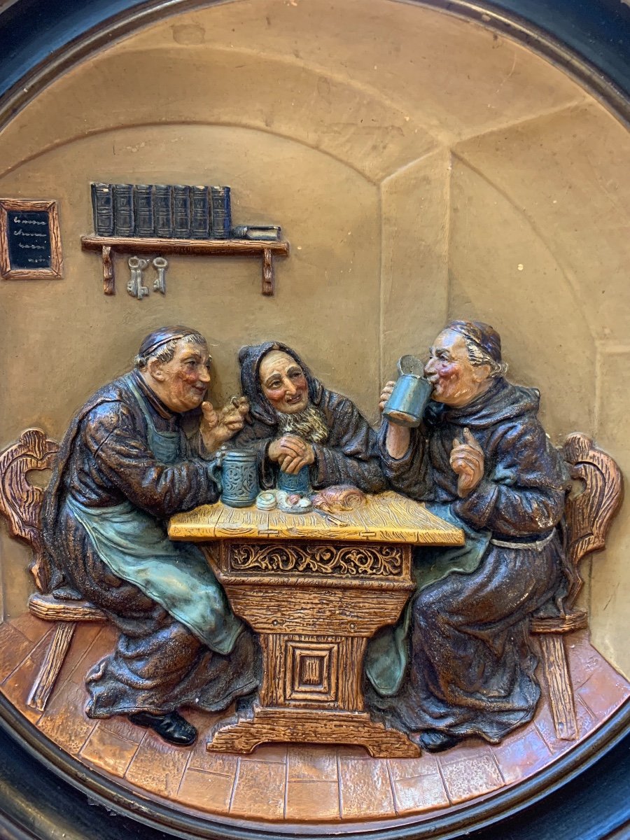 Assiette Murale Musterschutz Par Johann Maresch, Allemagne, Epoque Fin XIXè-photo-4