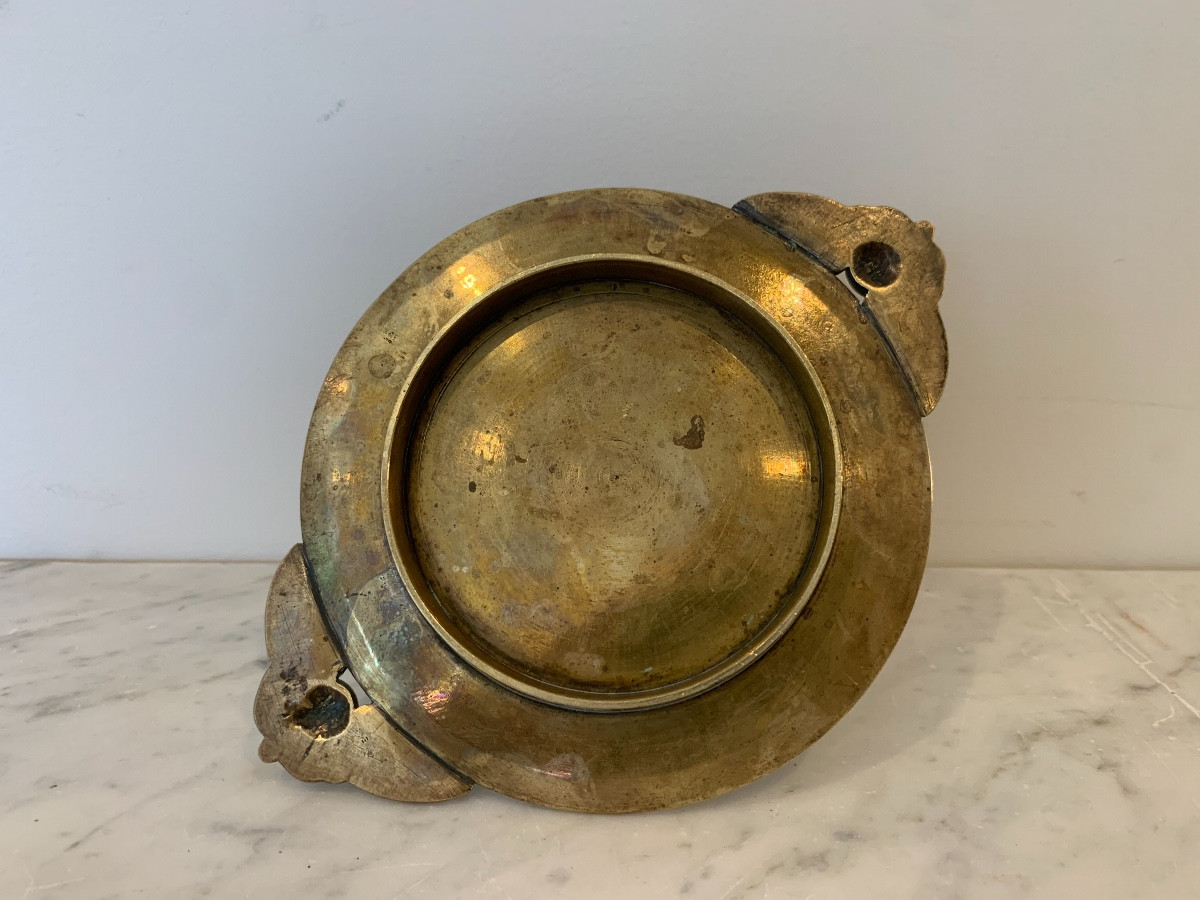 Egyptian Style Bronze Inkwell, Late 19th Century-photo-6