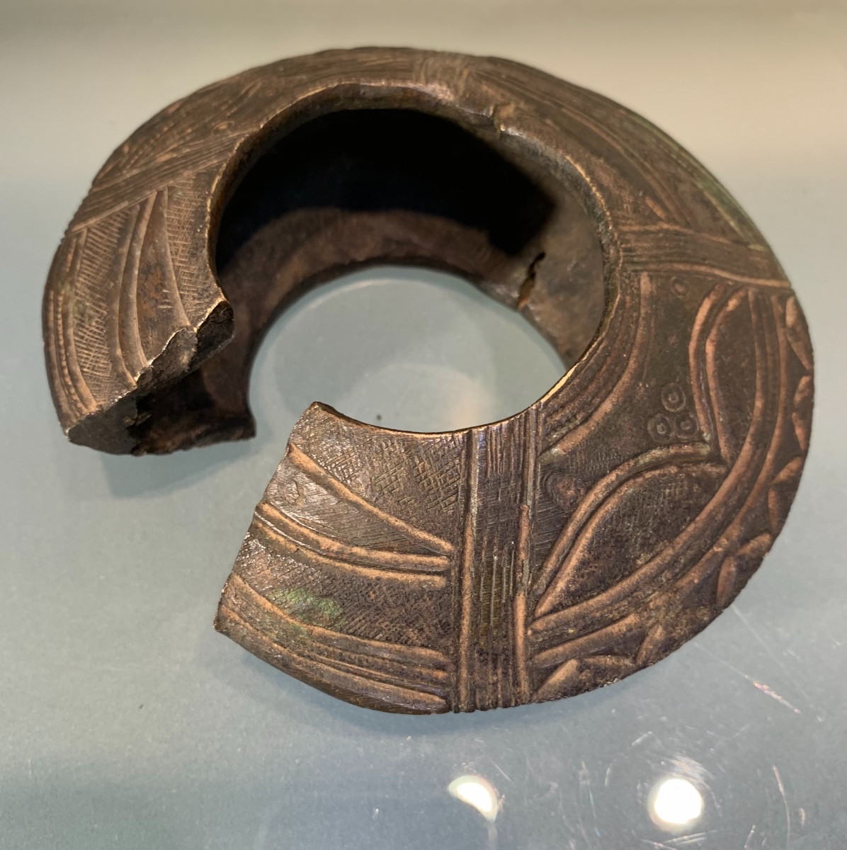 Bracelet En Bronze Africain, Epoque XIXème-photo-3