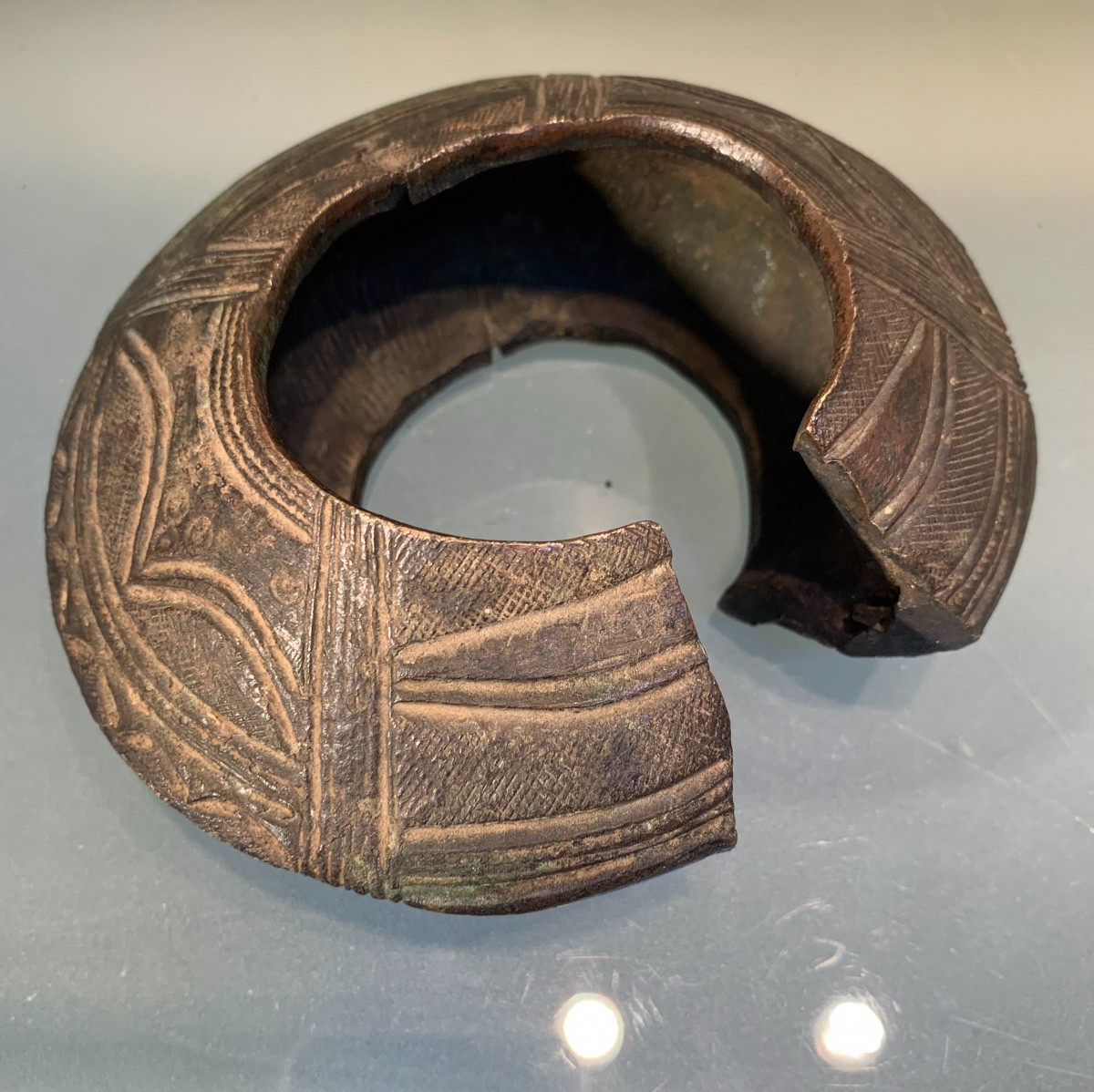 Bracelet En Bronze Africain, Epoque XIXème-photo-1