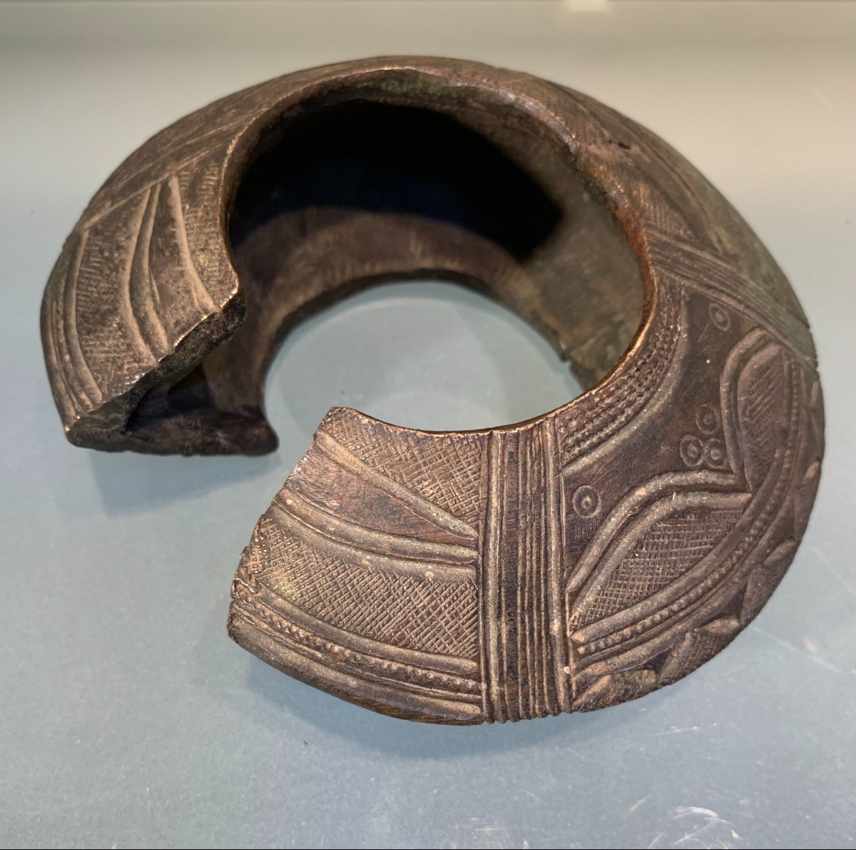 Bracelet En Bronze Africain, Epoque XIXème-photo-2