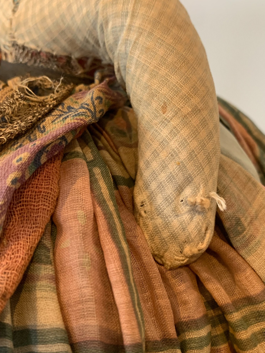 Polychrome Wooden Indian Puppet, 19th Century-photo-7