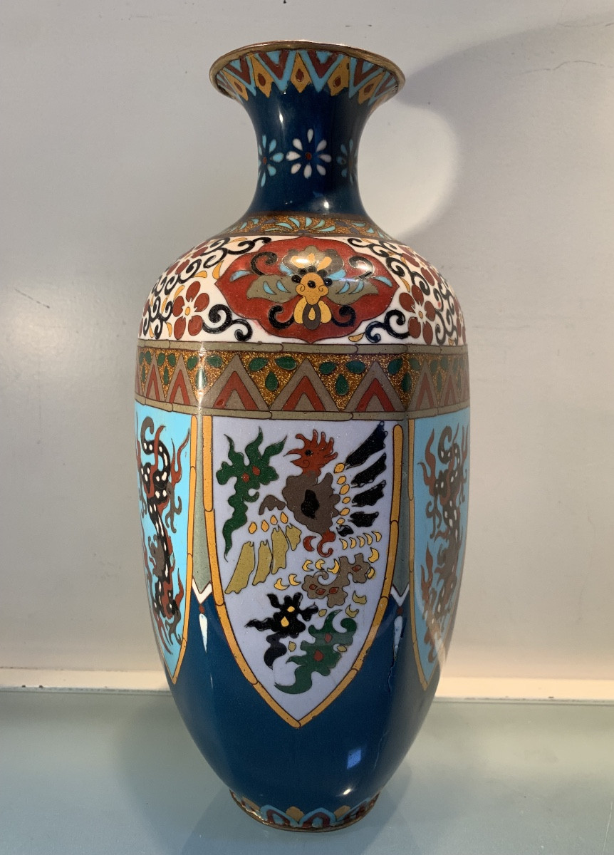 Cloisonné Vase, Japan, Late 19th/early 20th Century-photo-3